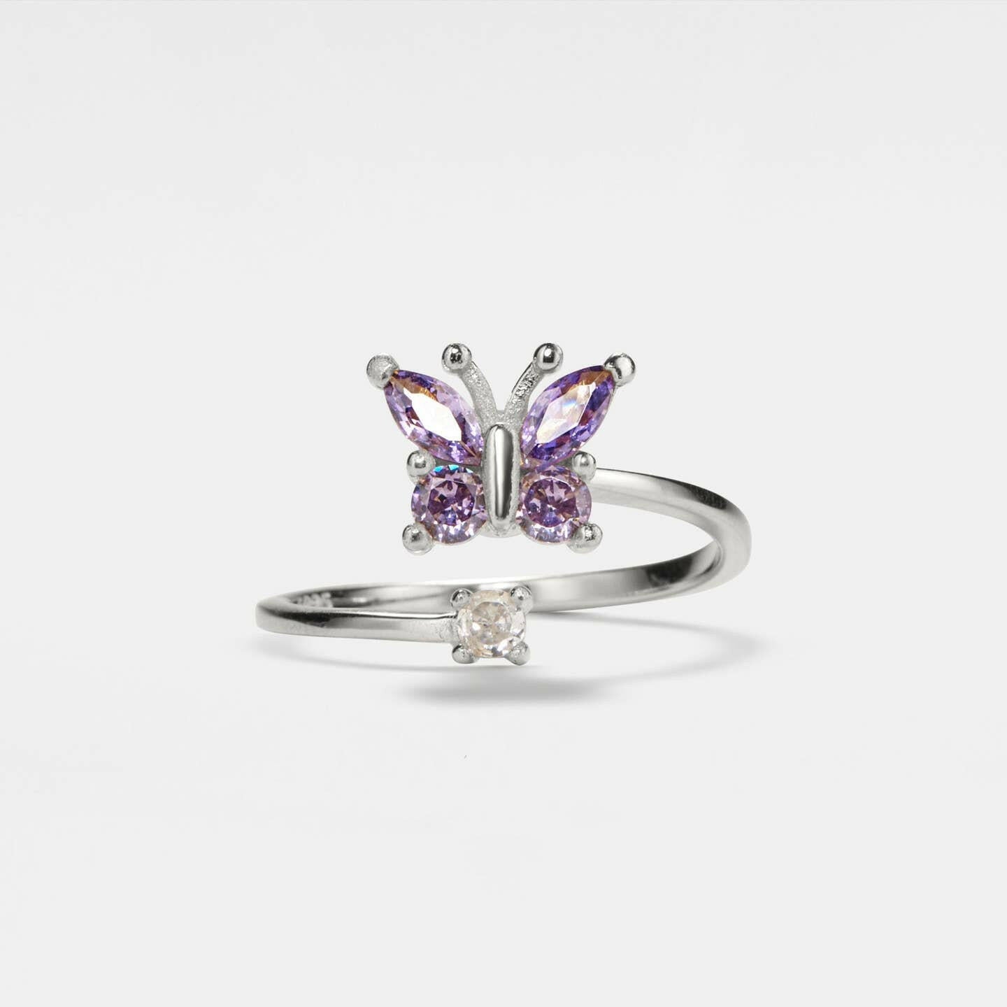Purple Butterfly Fidget Spinner Ring