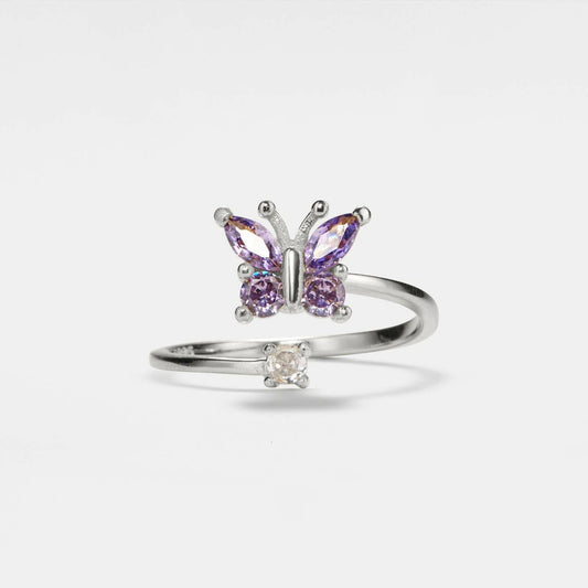 Purple Butterfly Fidget Spinner Ring