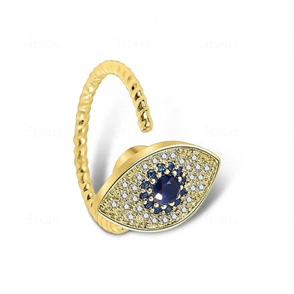 Gold Plated Evil Eye Fidget Spinner Ring