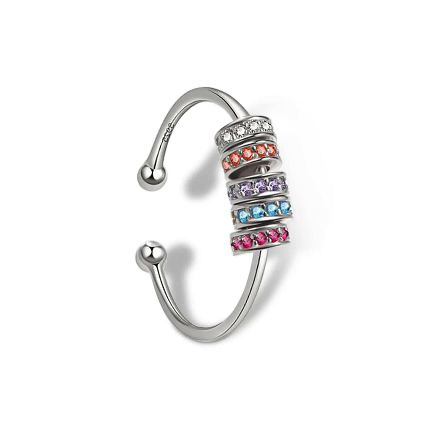Sterling Silver Fidget Spinner Ring